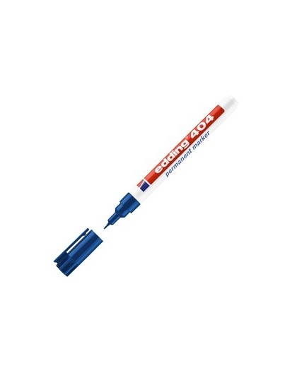 Marcatore permanente extra-fine Edding 404 punta 0,75mm blu