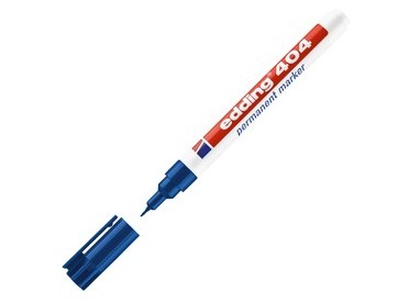 Marcatore permanente extra-fine Edding 404 punta 0,75mm blu