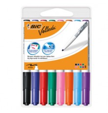 Astuccio 8 pennarelli VELLEDA 1741 punta tonda whiteboard colori assortiti BIC®