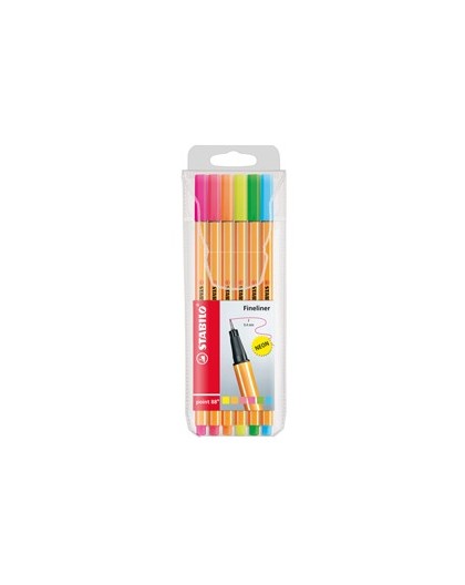 Astuccio 6 pennarelli Point 88 colori neon assortiti 88/6-1 Stabilo