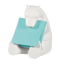 Dispenser Orso+ricarica Post-it® Super Sticky Z-Notes 76x76mm azzurro acquamarin