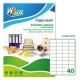 Etichetta adesiva LP4W bianca 100fg A4 52x30mm (40et/fg) Laser Tico