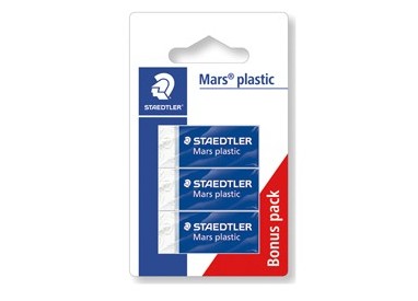 Blister 3 gomme Marsplastic mini 526 53 bianca STAEDTLER