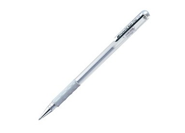 Roller Gel Hybrid Grip 0,8mm Metallic K118 argento Pentel