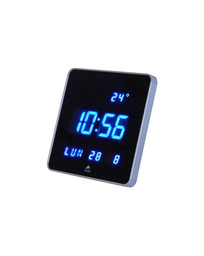 Orologio digitale da parete 28x28x3,4cm Led Alba