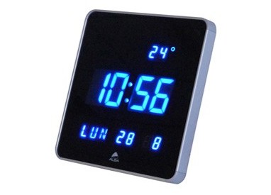Orologio digitale da parete 28x28x3,4cm Led Alba