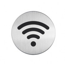 PITTOGRAMMA Ø 8,3cm 'Wi-Fi' IN ACCIAIO