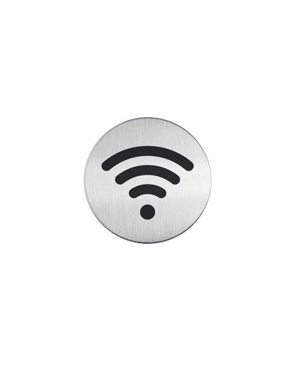 PITTOGRAMMA Ø 8,3cm 'Wi-Fi' IN ACCIAIO