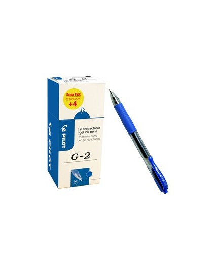 Value pack 16+4 Roller gel scatto G-2 0,7mm blu PILOT