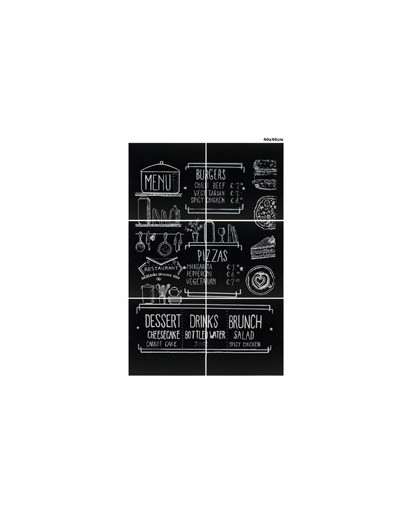 Set 6 Lavagne 40x40cm da parete FB-XXL Securit