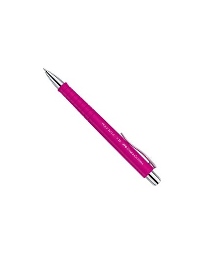 Penna a sfera 0,7mm Poly Ball fusto rosa Faber Castell