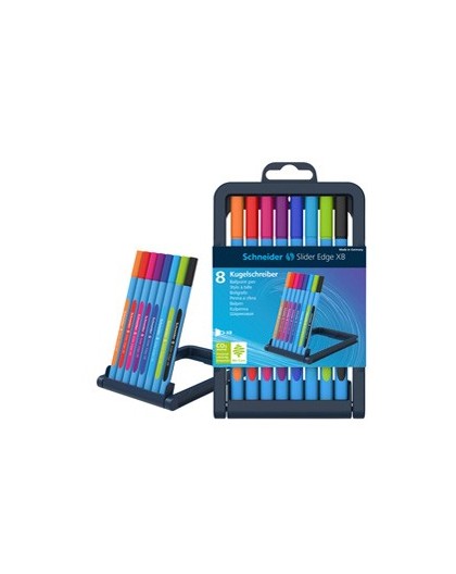 Astuccio 8 penne a sfera SLIDER EDGE XB 8 colori ass. Schneider