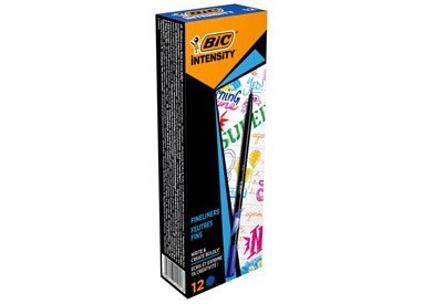 Scatola 12 fineliner Intensity 0,8mm blu BIC