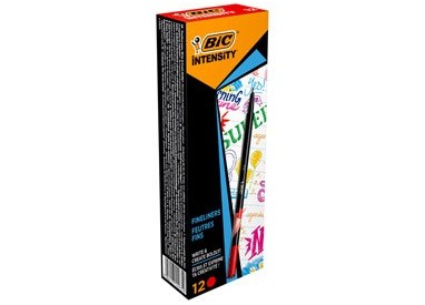 Scatola 12 fineliner Intensity 0,8mm rosso BIC