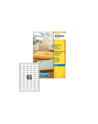 Etichetta adesiva J8651 bianca 25fg A4 38,1X21,2mm (65et/fg) inkjet Avery