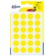 Blister 168 etichetta adesiva tonda PSA giallo Ø15mm Avery
