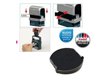 Blister da 3 tamponi 6/4630 Nero Trodat