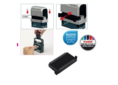 Blister da 3 tamponi 6/4911 nero Trodat