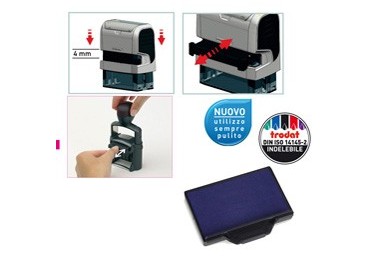 Blister da 3 tamponi 6/56 blu Trodat