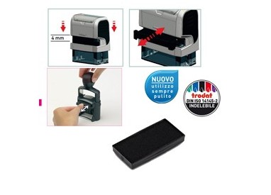 Blister da 3 tamponi 6/4913 nero Trodat