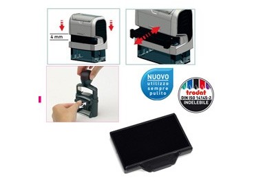Blister da 3 tamponi 6/56 nero Trodat