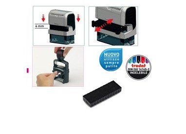 Blister da 3 tamponi 6/4912 nero Trodat