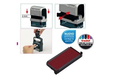 Blister da 3 tamponi 6/4915 rosso Trodat