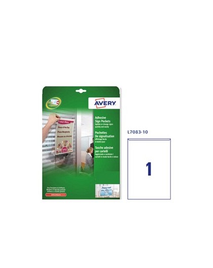Conf. 10 Tasche adesive A4-21x29,7cm L7083 Avery