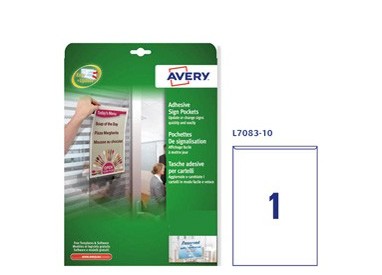 Conf. 10 Tasche adesive A4-21x29,7cm L7083 Avery