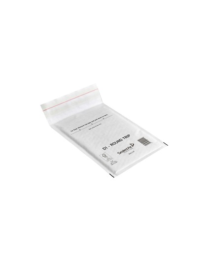 Conf.100 Buste imbottite Bianche D 18x26cm Andata-Ritorno Mail Lite® Round Trip