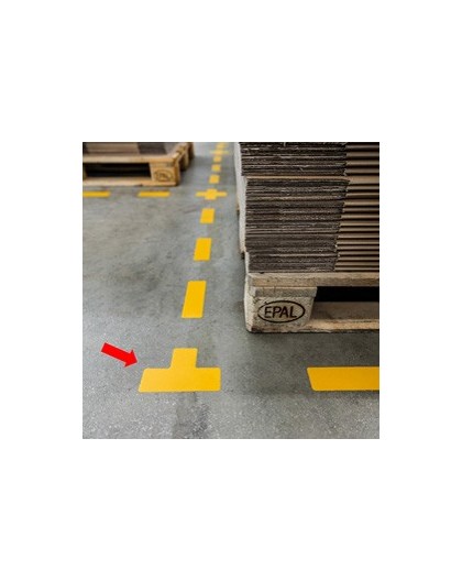 Conf.10 adesivi da terra "T" 10x15cm 1700 Durable