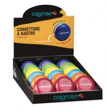Espositore 18 nastri correttore 5mmx6mt Colorosa RiPlast