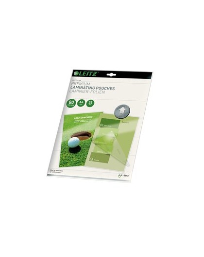 Scatola 25 pouches UDT 80x2micron 216X303mm Leitz