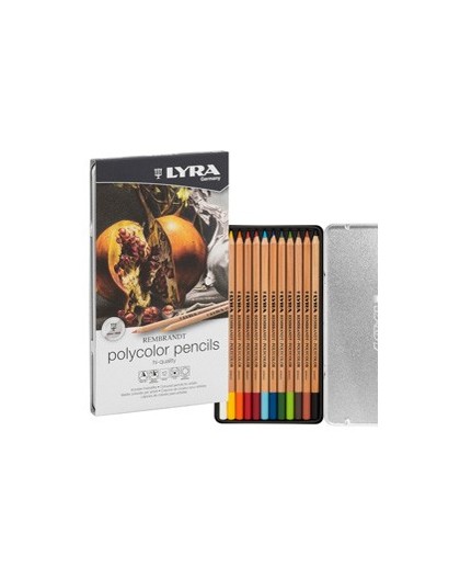ASTUCCIO METALLO 12 pastelli colorati REMBRANDT POLYCOLOR Lyra