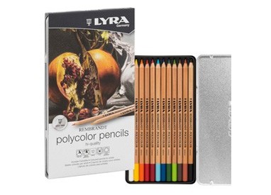 ASTUCCIO METALLO 12 pastelli colorati REMBRANDT POLYCOLOR Lyra