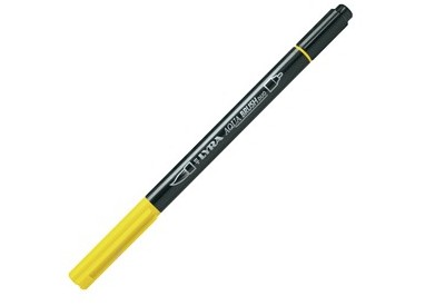 Pennarello a 2 punte AQUA BRUSH DUO giallo di cadmio limone LYRA