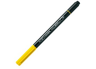 Pennarello a 2 punte AQUA BRUSH DUO giallo limone LYRA