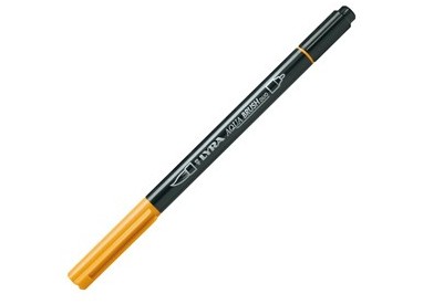 Pennarello a 2 punte AQUA BRUSH DUO giallo di cadmio scuro LYRA