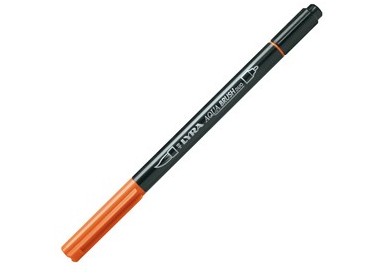 Pennarello a 2 punte AQUA BRUSH DUO arancio LYRA