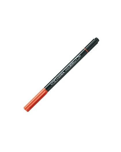 Pennarello a 2 punte AQUA BRUSH DUO rosso Saturno LYRA