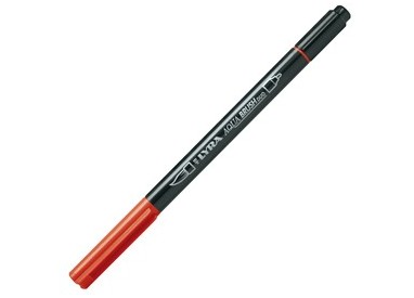 Pennarello a 2 punte AQUA BRUSH DUO carminio scuro LYRA
