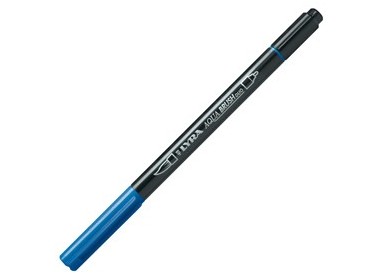 Pennarello a 2 punte AQUA BRUSH DUO blu di Prussia LYRA