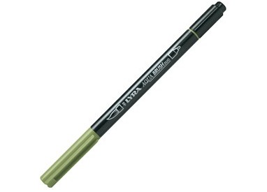 Pennarello a 2 punte AQUA BRUSH DUO verde di cromo LYRA