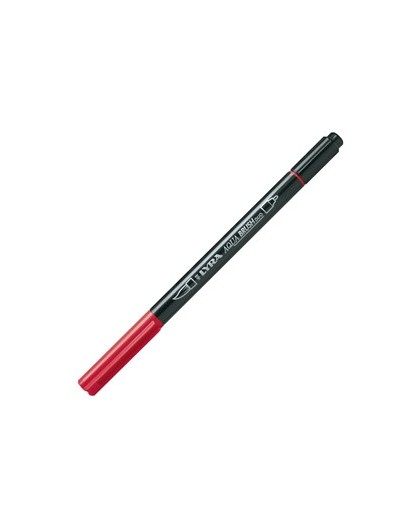 Pennarello a 2 punte AQUA BRUSH DUO rosso Pompei LYRA
