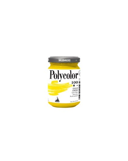 Colore vinilico Polycolor vasetto 140 ml giallo limone Maimeri