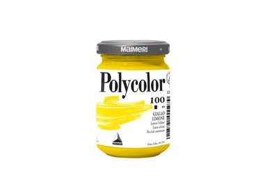 Colore vinilico Polycolor vasetto 140 ml giallo limone Maimeri