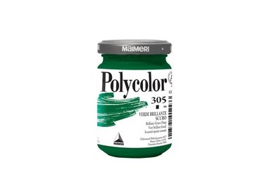 Colore vinilico Polycolor vasetto 140 ml verde brillante scuro Maimeri