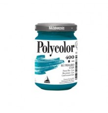 Colore vinilico Polycolor vasetto 140 ml blu primario Cyan Maimeri