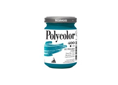 Colore vinilico Polycolor vasetto 140 ml blu primario Cyan Maimeri