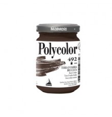 Colore vinilico Polycolor vasetto 140 ml terra d'ombra bruciata Maimeri
